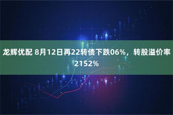 龙辉优配 8月12日再22转债下跌06%，转股溢价率2152%
